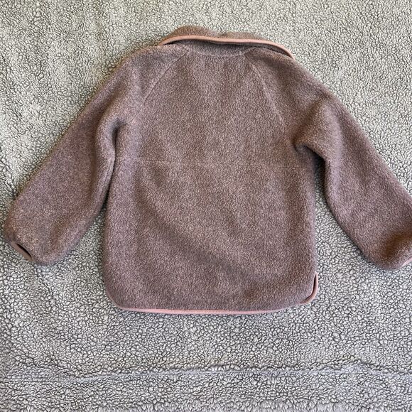 Madewell Polartec Fleece Womens XS Half Zip Jacket Purple Oversized Style #L9588 - Picture 2 of 8